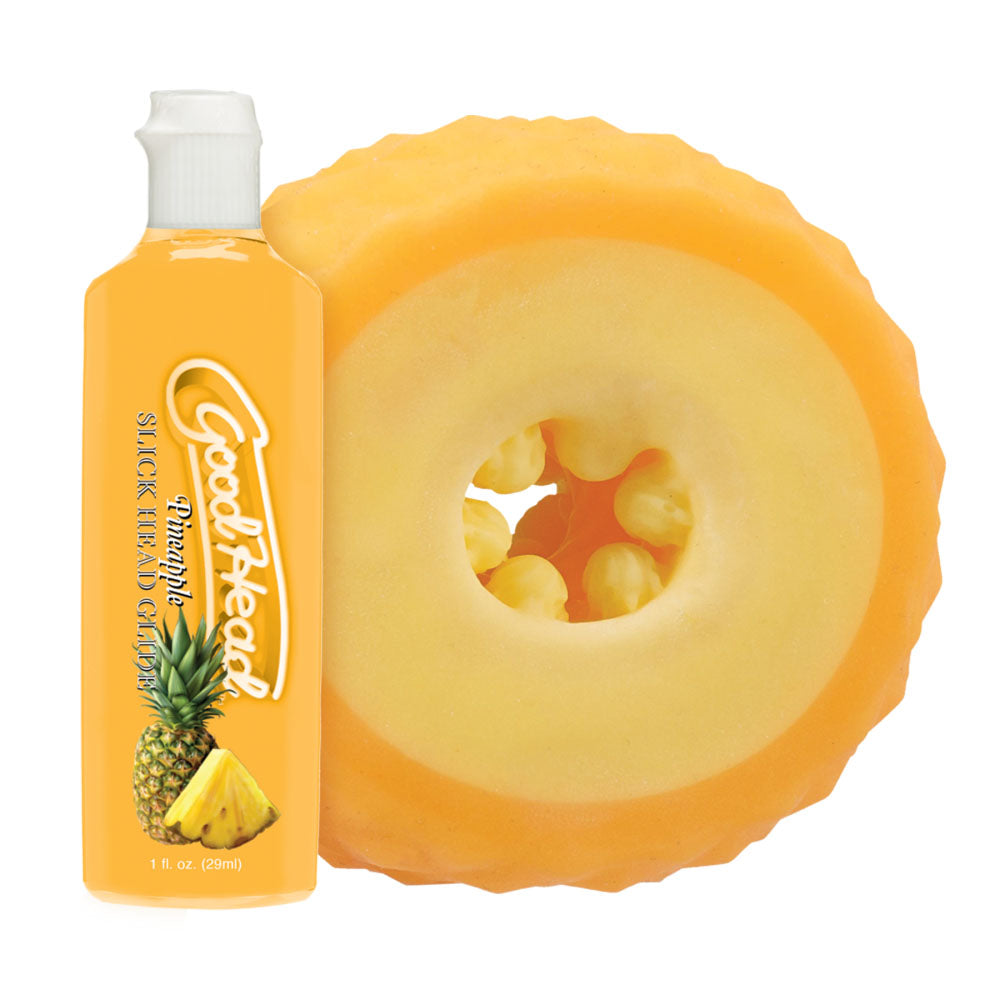 GoodHead Pineapple Pleasure Kit - Pineapple Stroker & 30 ml Pineapple Flavored Lubricant