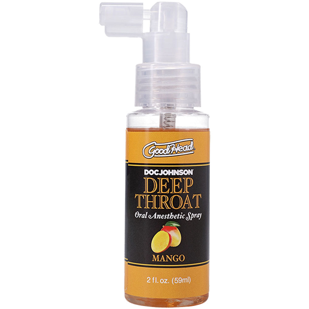 GoodHead Deep Throat Spray - Mango Flavor - 59 ml - Oral Comfort Spray for Enhanced Pleasure