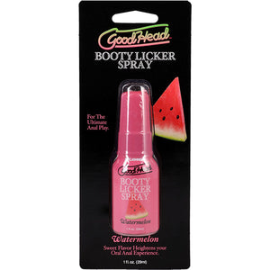 GoodHead Booty Licker Spray packaging with watermelon flavor on a black background