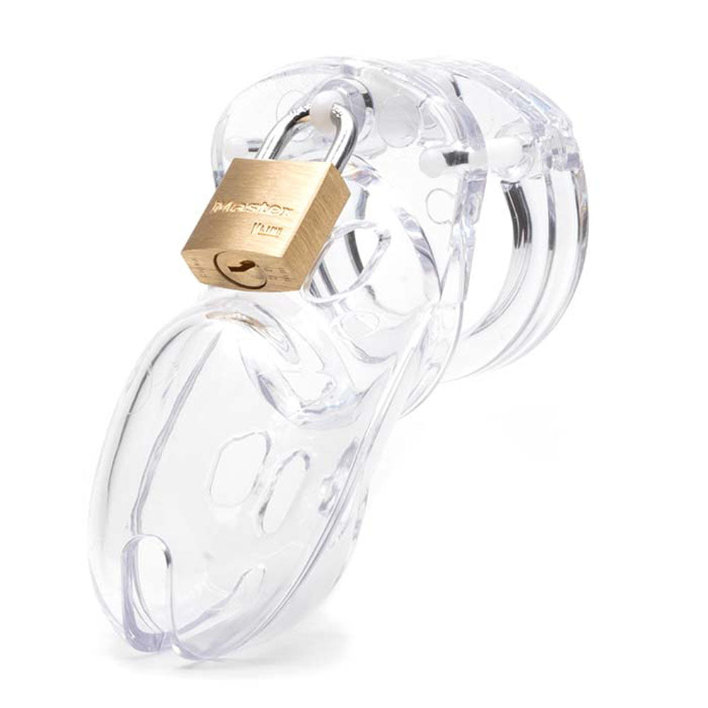 CB-3000 Clear Chastity Cock Cage Kit – 3 Inch Body-Safe Design (Includes Adjustable Locking Mechanism)