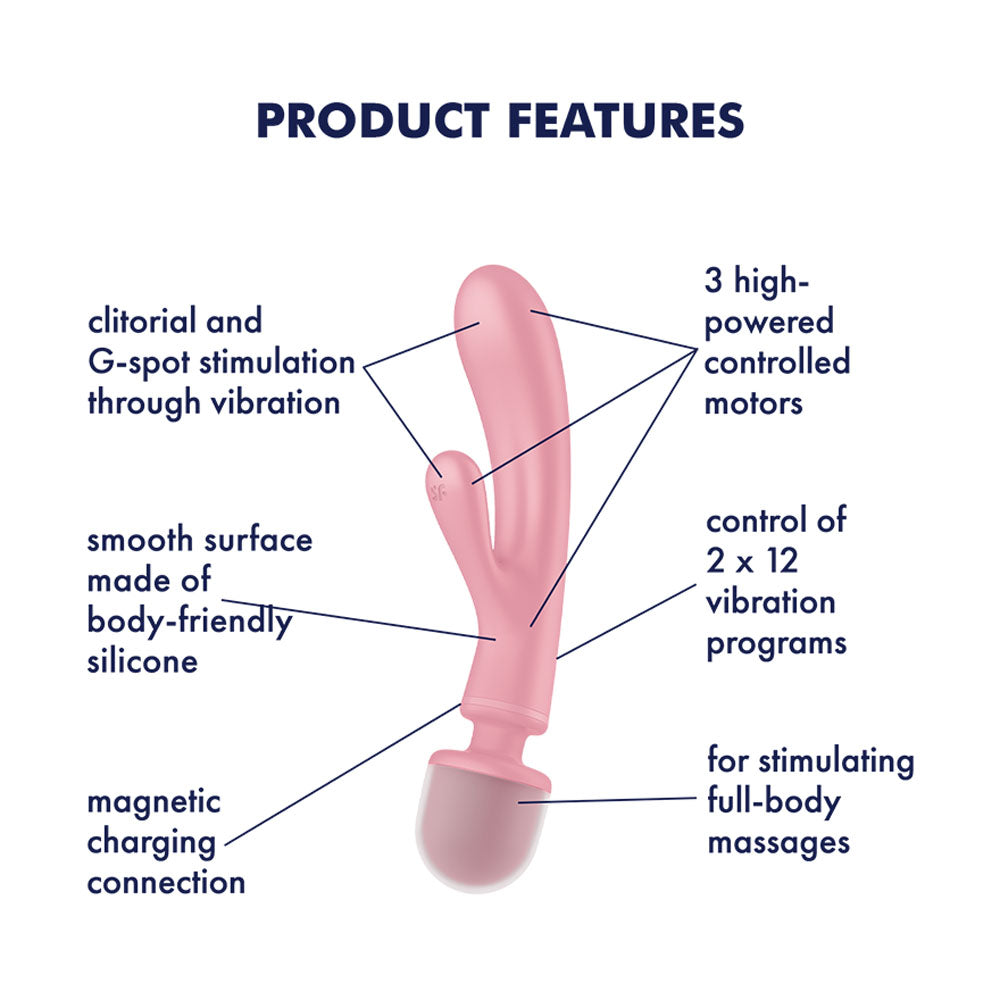 Satisfyer Vibrator – USB Rechargeable, Body-Safe Silicone – Pink