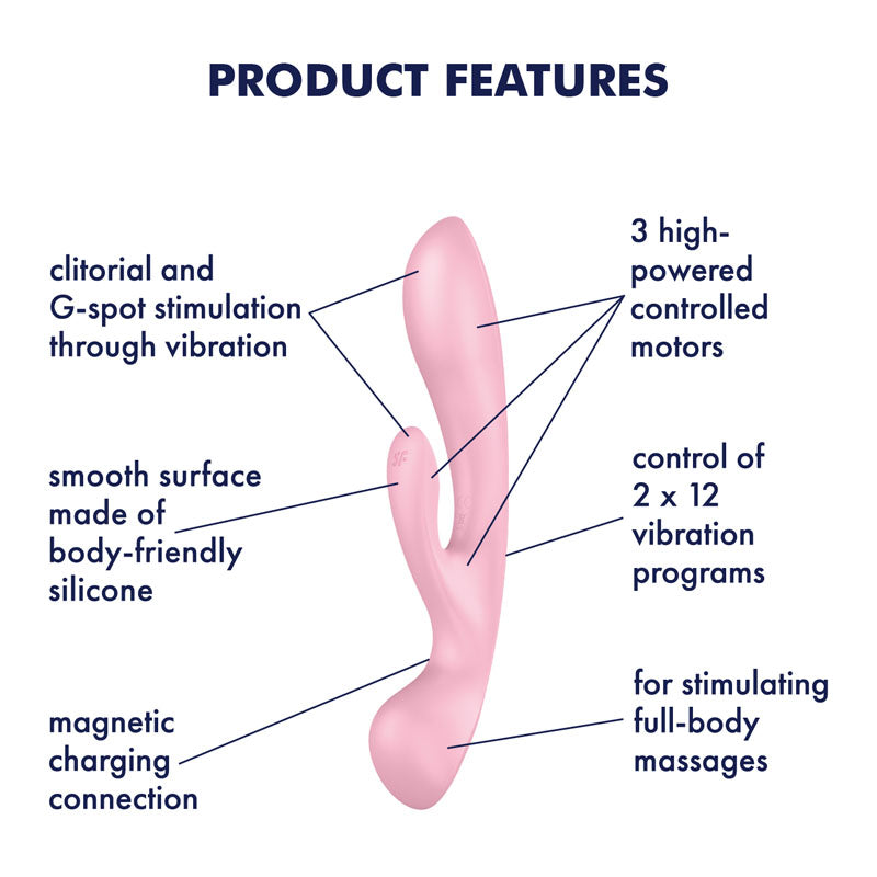 Satisfyer Vibrator – USB Rechargeable, Body-Safe Silicone – Pink