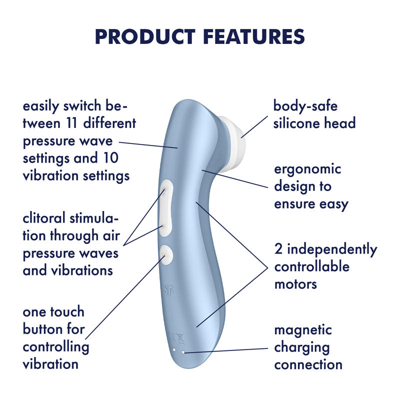 Satisfyer Personal Massager – Touch-Free, USB-Rechargeable – Blue