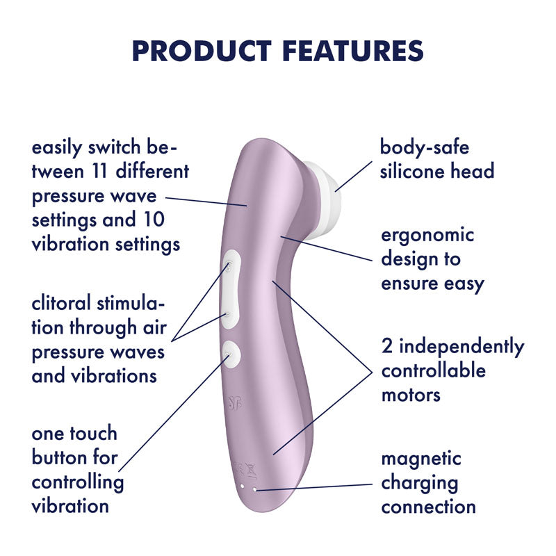 Satisfyer Clitoral Stimulator – Touch-Free, USB-Rechargeable – Purple