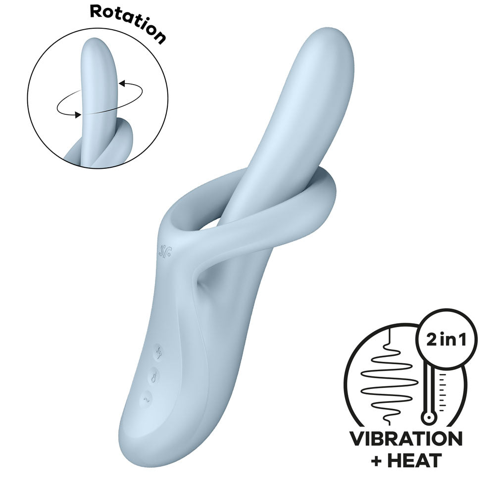 Satisfyer Heat Flex 4 Blue - USB Rechargeable Heating Vibrator