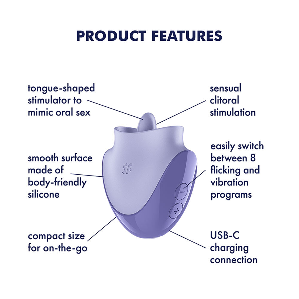 Satisfyer Stimulator – Rechargeable, Flicking – Purple