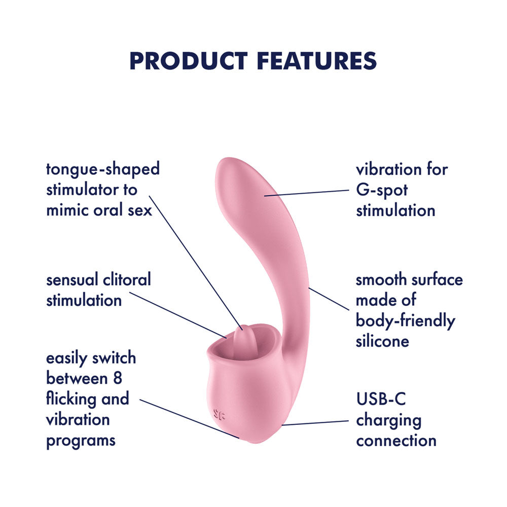 Satisfyer Vibrator – Rechargeable, Clitoral Stimulator – Pink