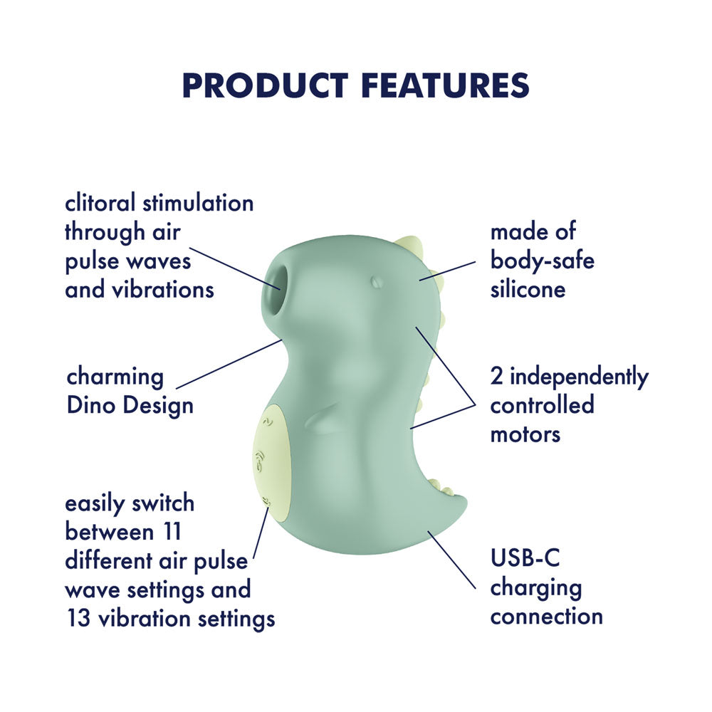 Satisfyer Air Pulse Stimulator – USB Rechargeable – Body-Safe Silicone – Mint Green