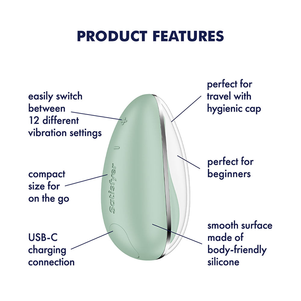 Satisfyer Drop To Go Mint Green - USB Rechargeable Clitoral Stimulator