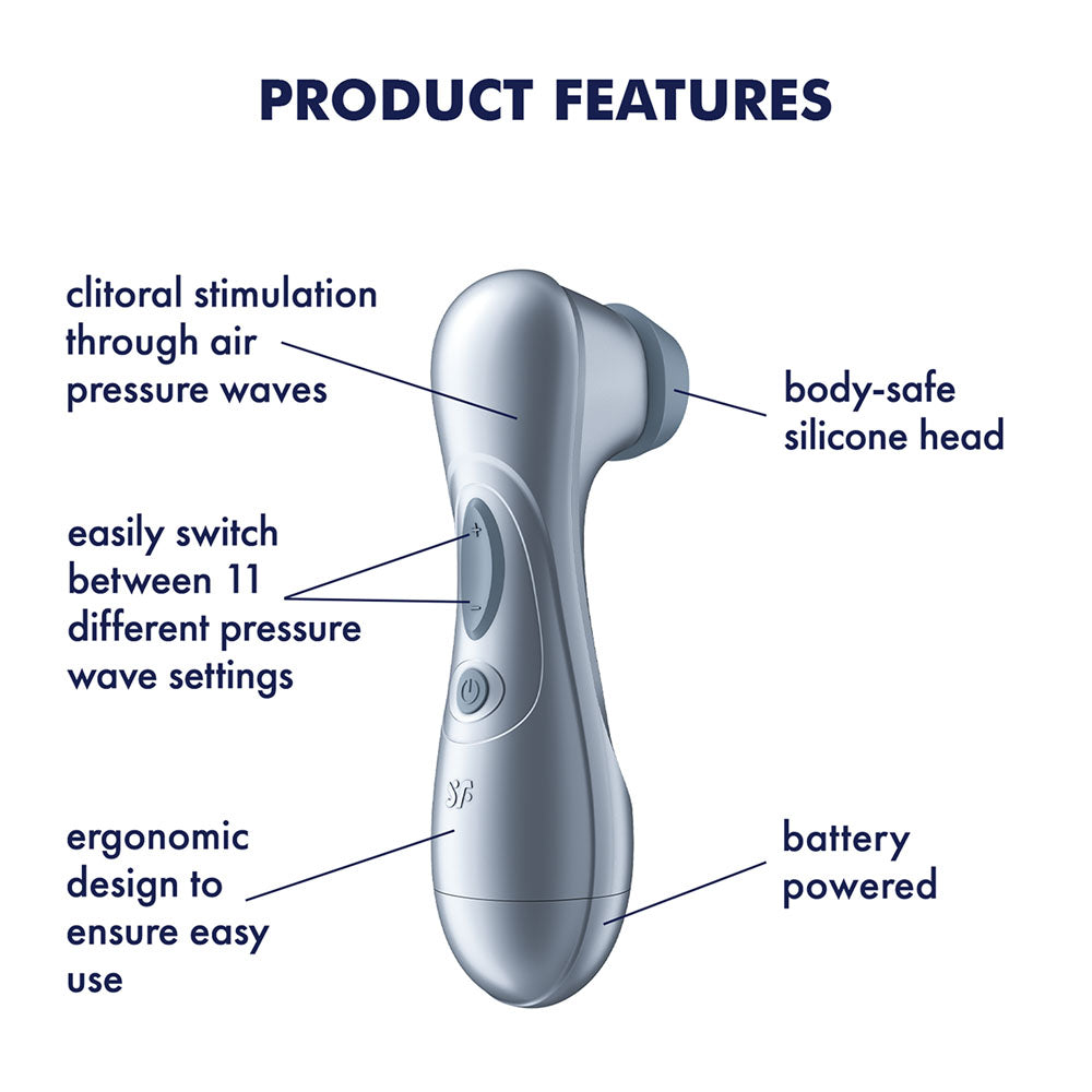 Satisfyer Air Pulsation Premium – Touch-Free Clitoral Stimulator – Body-Safe Silicone – Blue