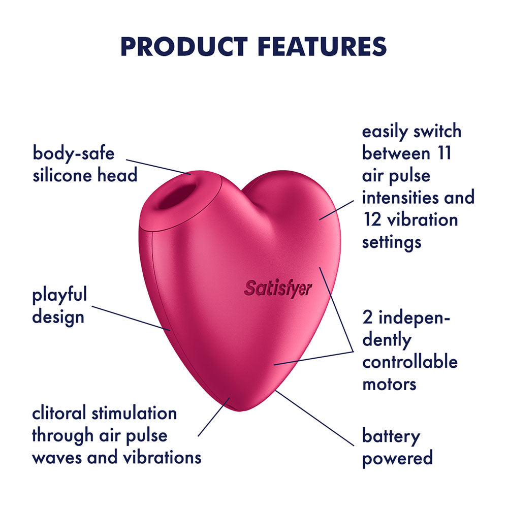 Satisfyer Air Pulsation Stimulator – Battery Operated, Body-Safe Silicone – Pink