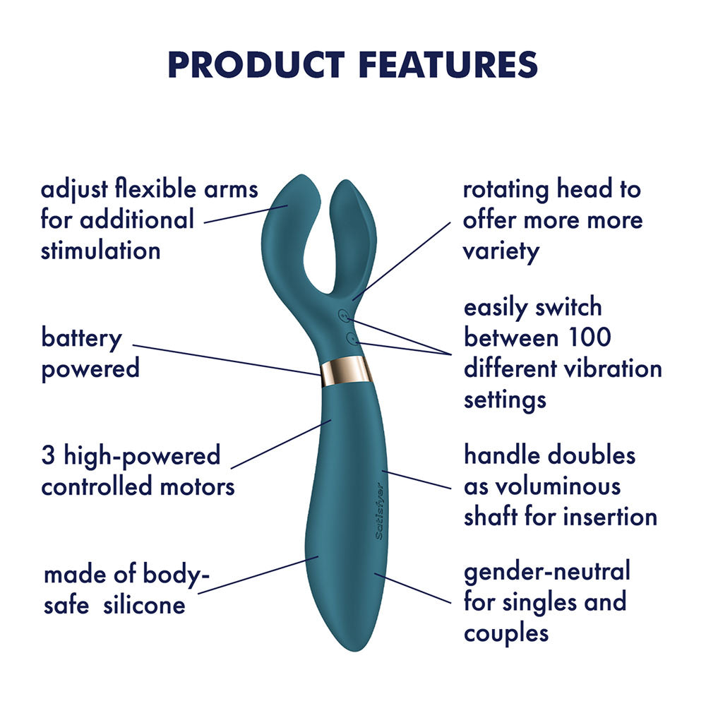 Satisfyer Stimulator – Battery Operated – Green – 23.5 cm