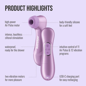 Satisfyer Pro 2 Generation 4 air pulse clitoral stimulator in Amethyst – image 2