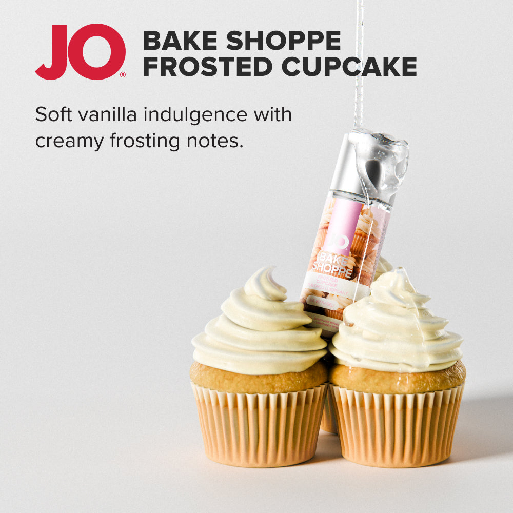 JO Bake Shoppe Frosted Cupcake Flavored Lubricant – Water-Based Personal Lubricant – 60 ml