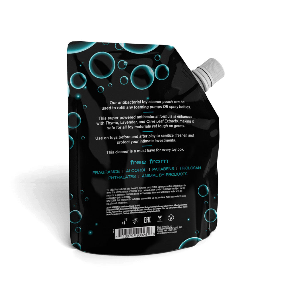 Wicked Unscented Antibacterial Toy Cleaner Refill - Foaming & Spray Formula - 710 ml (24 oz) Pouch