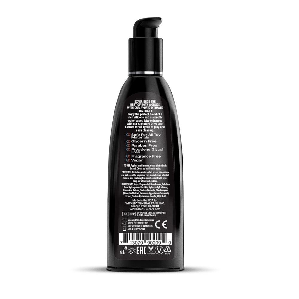 Wicked Hybrid Water & Silicone Lubricant - 240 ml Bottle (Body-Safe, Long-Lasting, Ultra-Smooth)