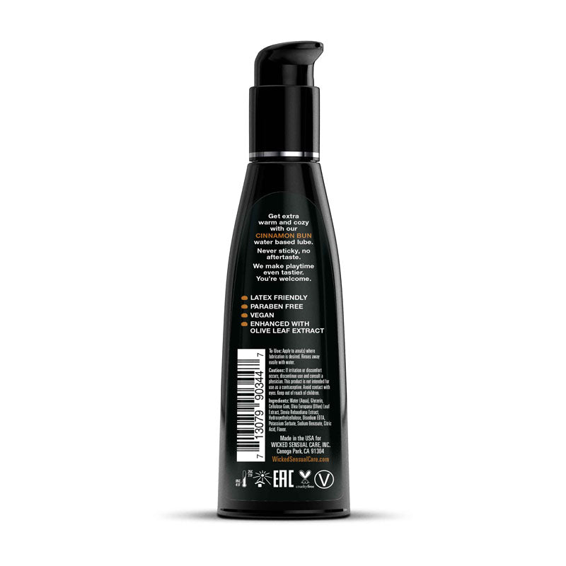 Wicked Aqua Lubricant – Water-Based, Cinnamon Bun Flavour – 120 ml