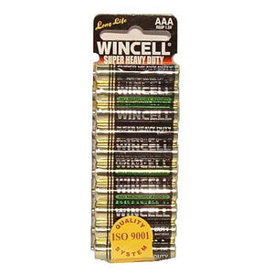 Wincell AAA super heavy duty batteries 10 pack