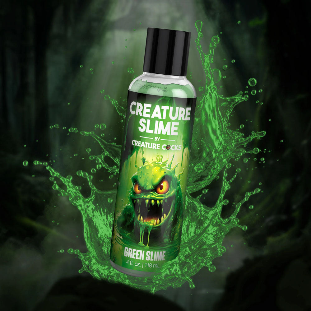 Creature Slime Water-Based Lubricant - Green Slime Formula - 118 ml Bottle - Body-Safe & Eco-Friendly