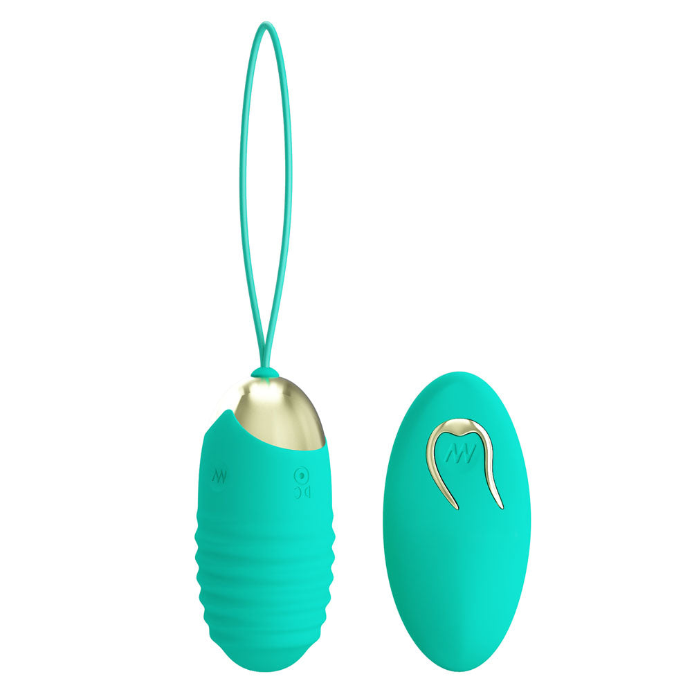 Party Up IAN Remote-Controlled Vibrating Egg – Teal (USB Rechargeable, Wireless Remote for Ultimate Pleasure)