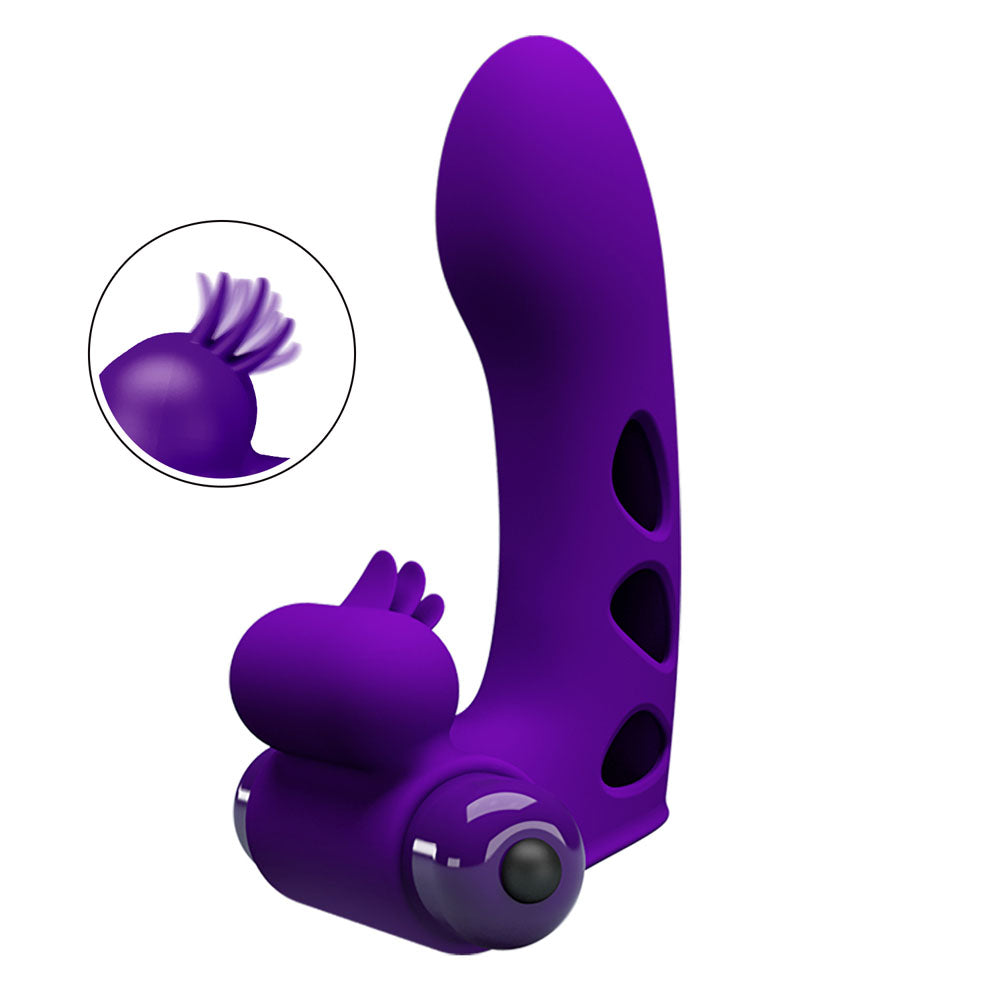 Party Up MIKE Vibrating Finger Vibe – Purple (Body-Safe, Compact Design for Enhanced Pleasure)