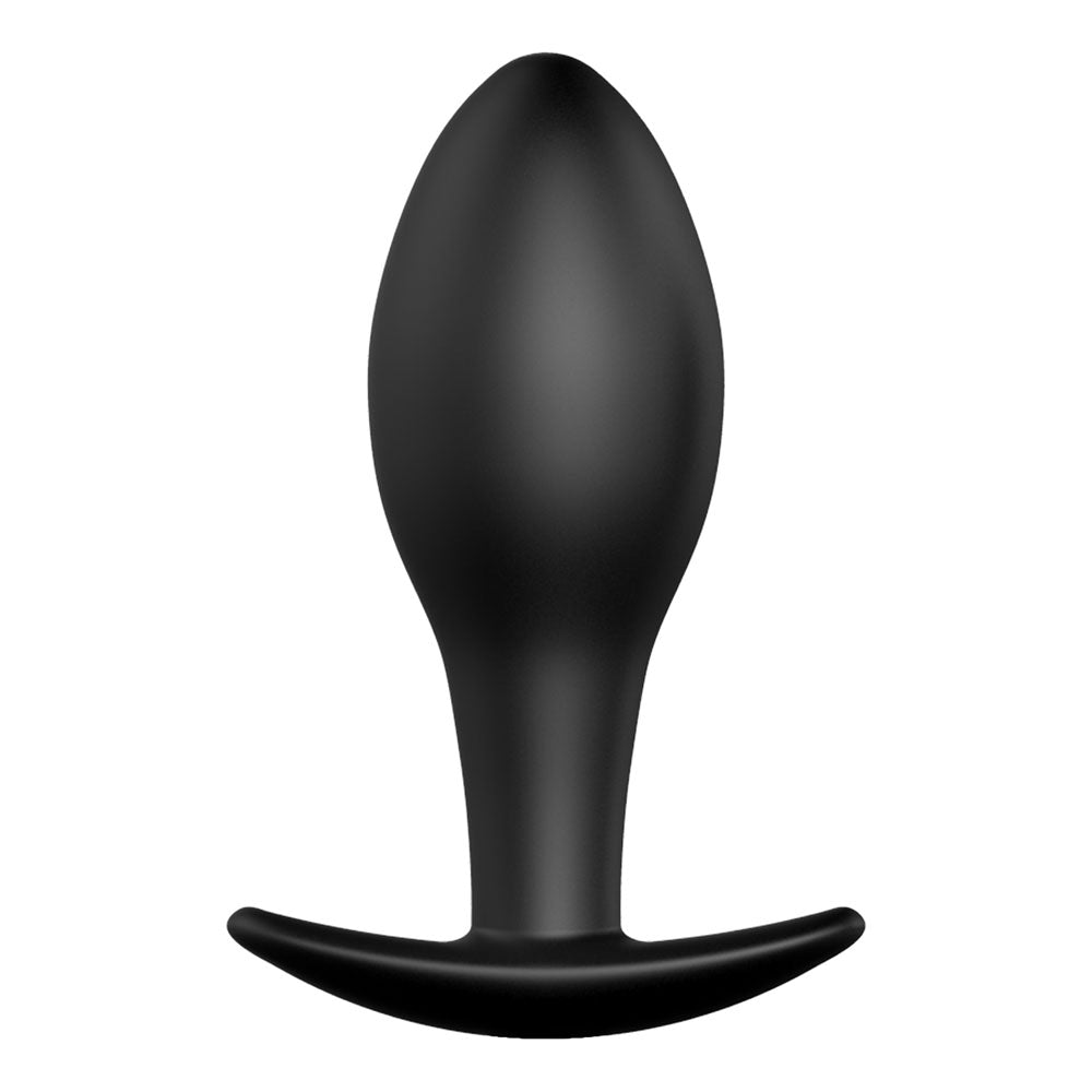 Party Up JEFF Body-Safe Silicone Butt Plug - Black 8.5 cm (USB Rechargeable, Wellness Focused)