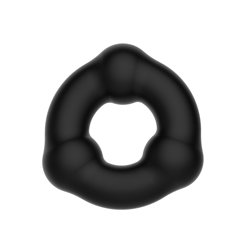 CRAZY BULL Body-Safe Beaded Cock Ring - Black (Enhance Pleasure, Adjustable Fit)