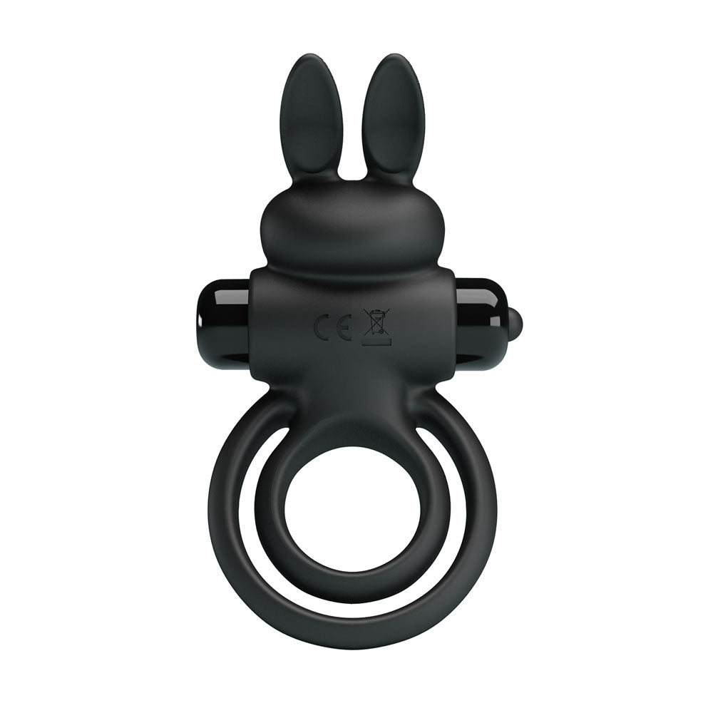 Party Up LAWRENCE Body-Safe Vibrating Cock Ring for Enhanced Pleasure - Black (Rechargeable, Adjustable Fit)