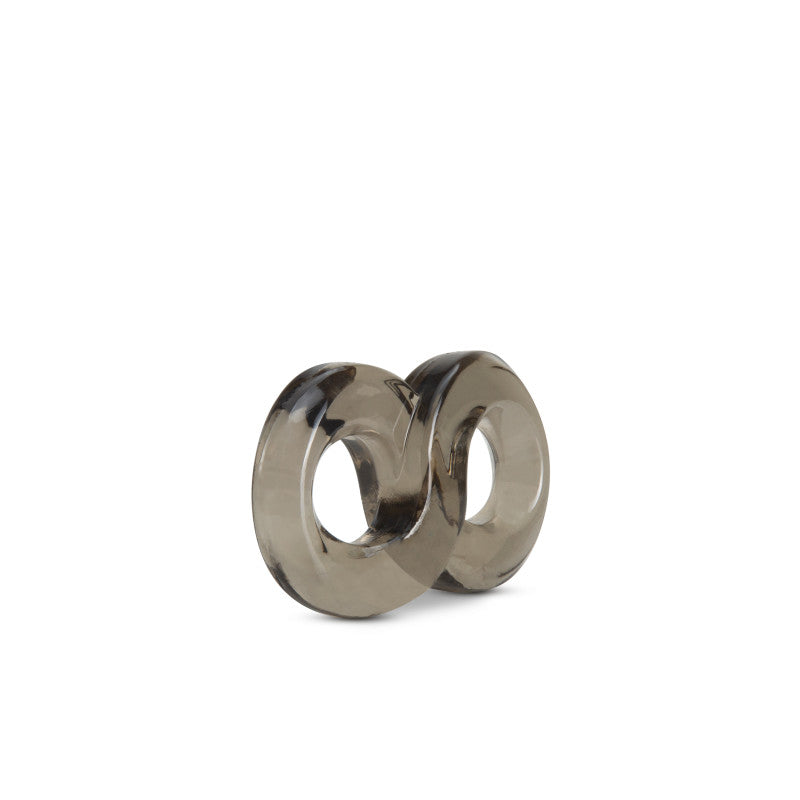 Stay Hard Cock Ring & Ball Strap - Black Silicone Cock & Ball Enhancer (Comfort Fit, Adjustable Size)