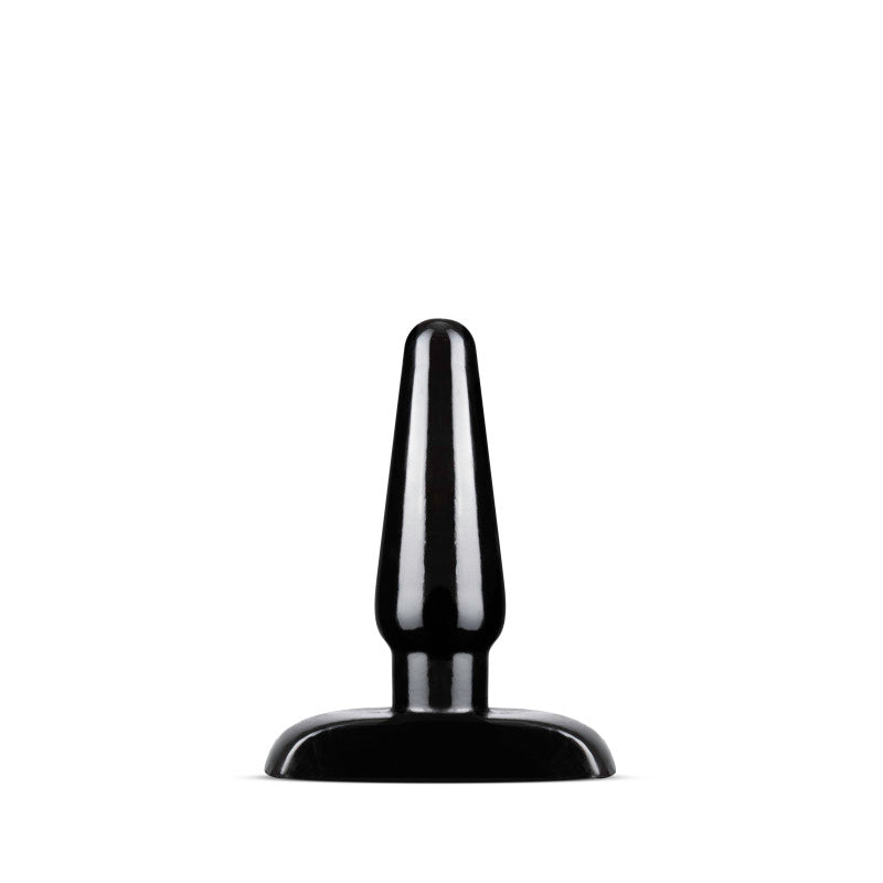 Anal Adventures Silicone Anal Plug - Small - Black (10.8 cm, Body-Safe, Beginner-Friendly)