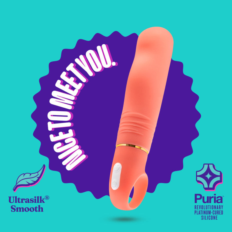 Aria Smokin' AF - Coral 15.2 cm Body-Safe Silicone Vibrator (USB Rechargeable, Wellness-Focused)