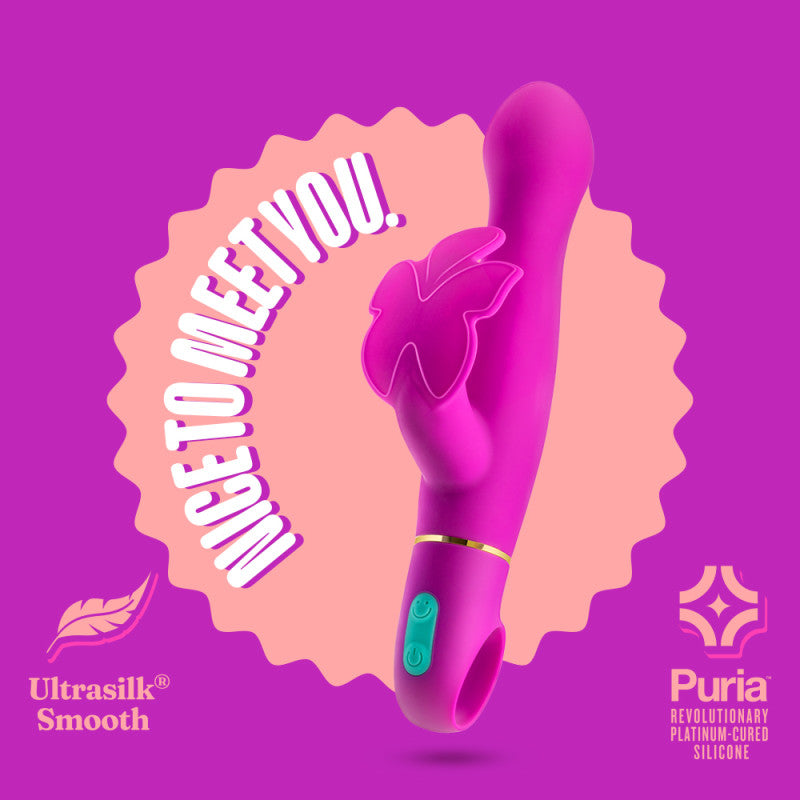Aria Naughty AF – Plum 18.4 cm Body-Safe Butterfly Vibrator (USB Rechargeable, Wellness-Focused)