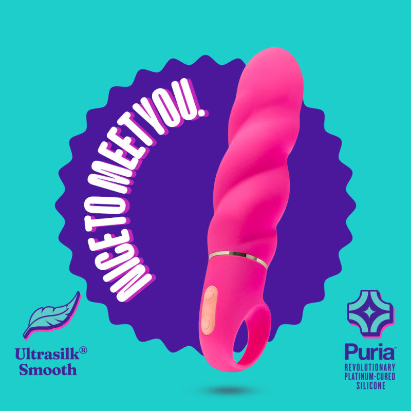 Aria Amazing AF - Fuchsia Pink Body-Safe Silicone Vibrator (15.9 cm, USB Rechargeable)