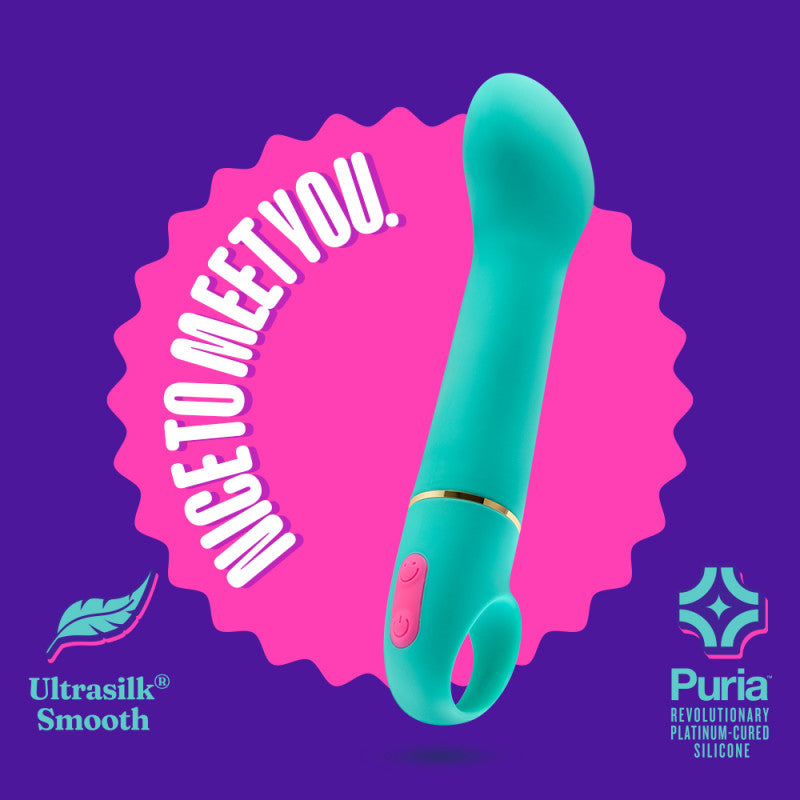 Aria Flirty AF - Teal Body-Safe Silicone Vibrator (16.5 cm, USB Rechargeable)