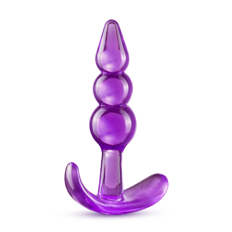 B Yours Body-Safe Triple Bead Anal Plug – Purple (9.5 cm, Perfect for All, Comfortable and Versatile)