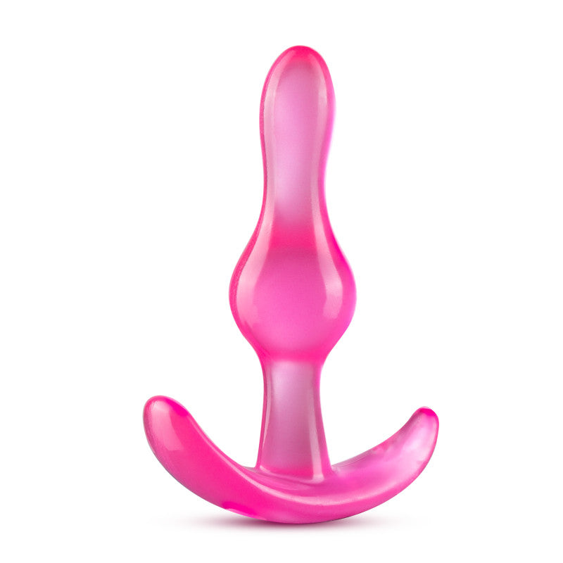 B Yours Body-Safe Curvy Anal Plug – Pink (8.9 cm, Ergonomic Design for Comfort)