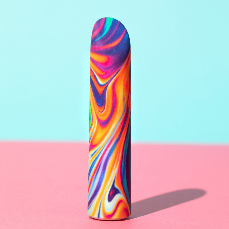 Limited Addiction Psyche - Rainbow Power Vibe - 10.2 cm Body-Safe USB Rechargeable Bullet Vibrator