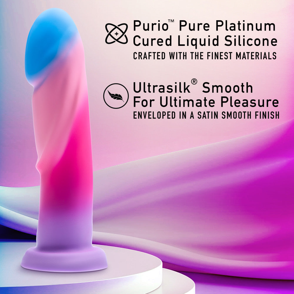 Avant - Borealis Dreams - Cotton Candy Coloured 19.7 cm Body-Safe Silicone Dildo (Eco-Friendly, USB Rechargeable)