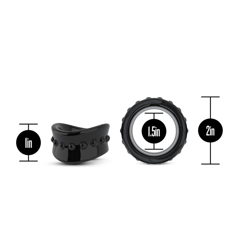 Stay Hard Body-Safe Beef Ball Stretcher Ring – Black 3.8 cm for Enhanced Comfort and Performance