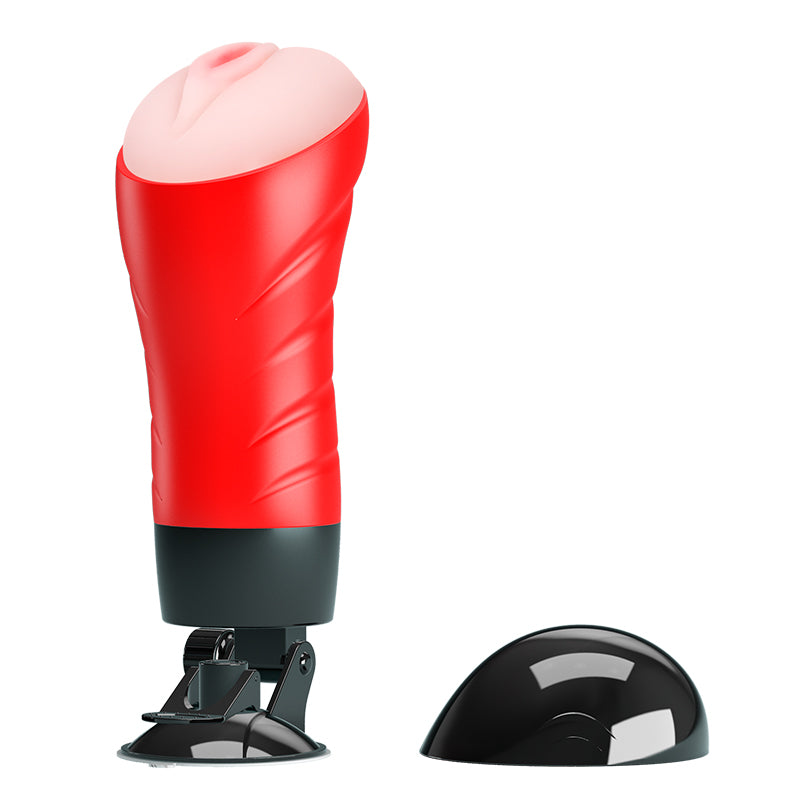CRAZY BULL DELIA Body-Safe Vibrating Stroker - Flesh Suction Base Vagina Massager (Rechargeable, 20 cm)