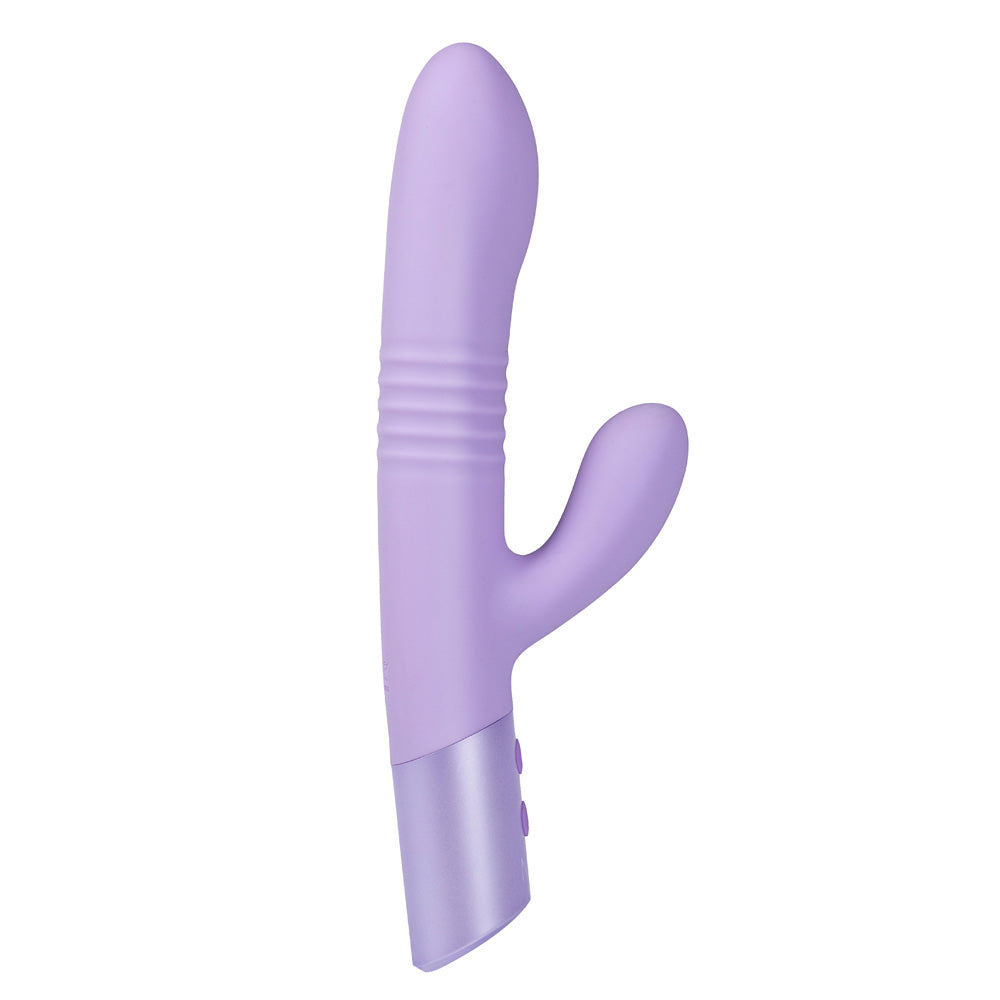 Maia AYLA - Lavender 24.4 cm USB Rechargeable Thrusting Rabbit Vibrator – Body-Safe Silicone for Ultimate Pleasure