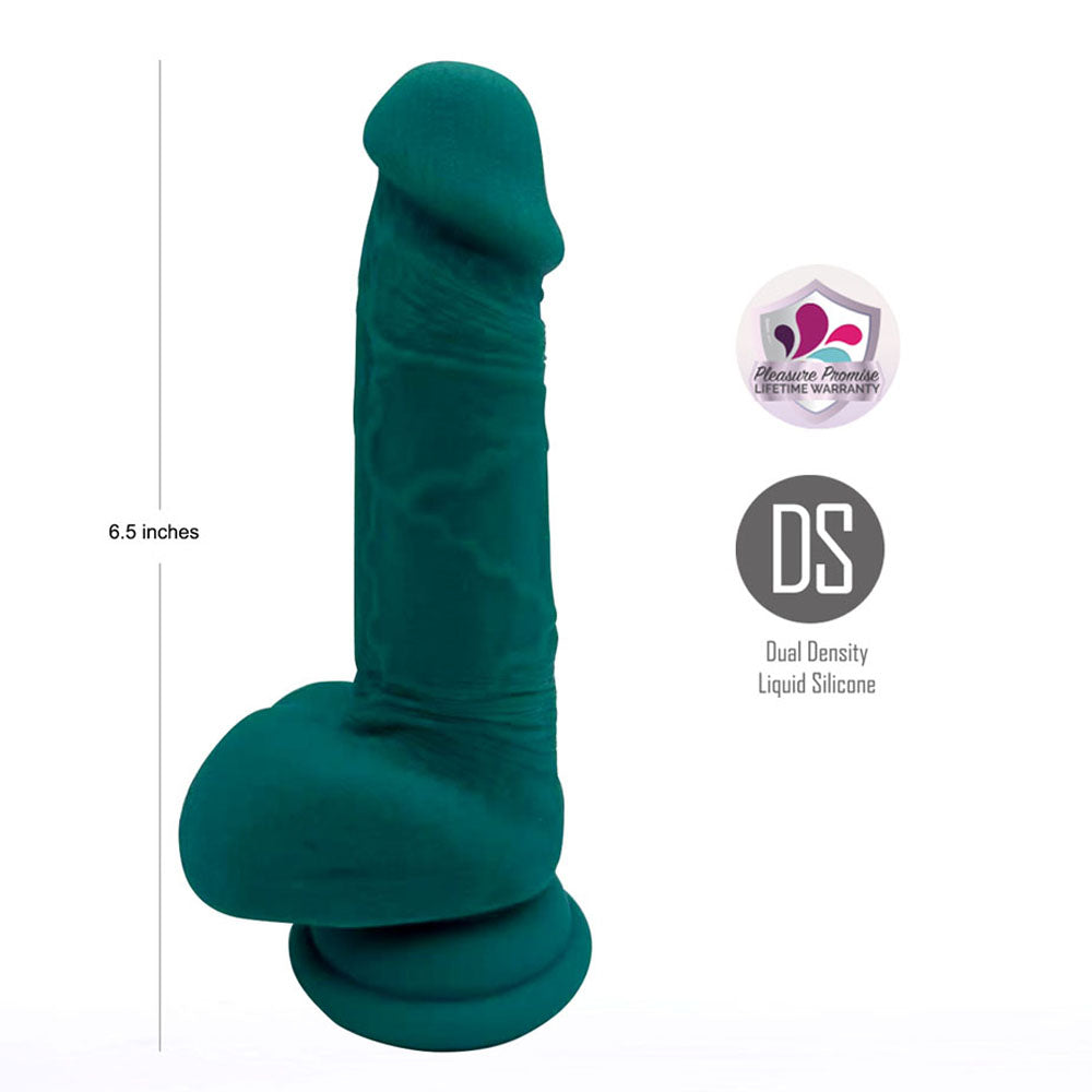 Maia Dongs – Dual Density – Body-Safe Silicone – Green – 16.5 cm