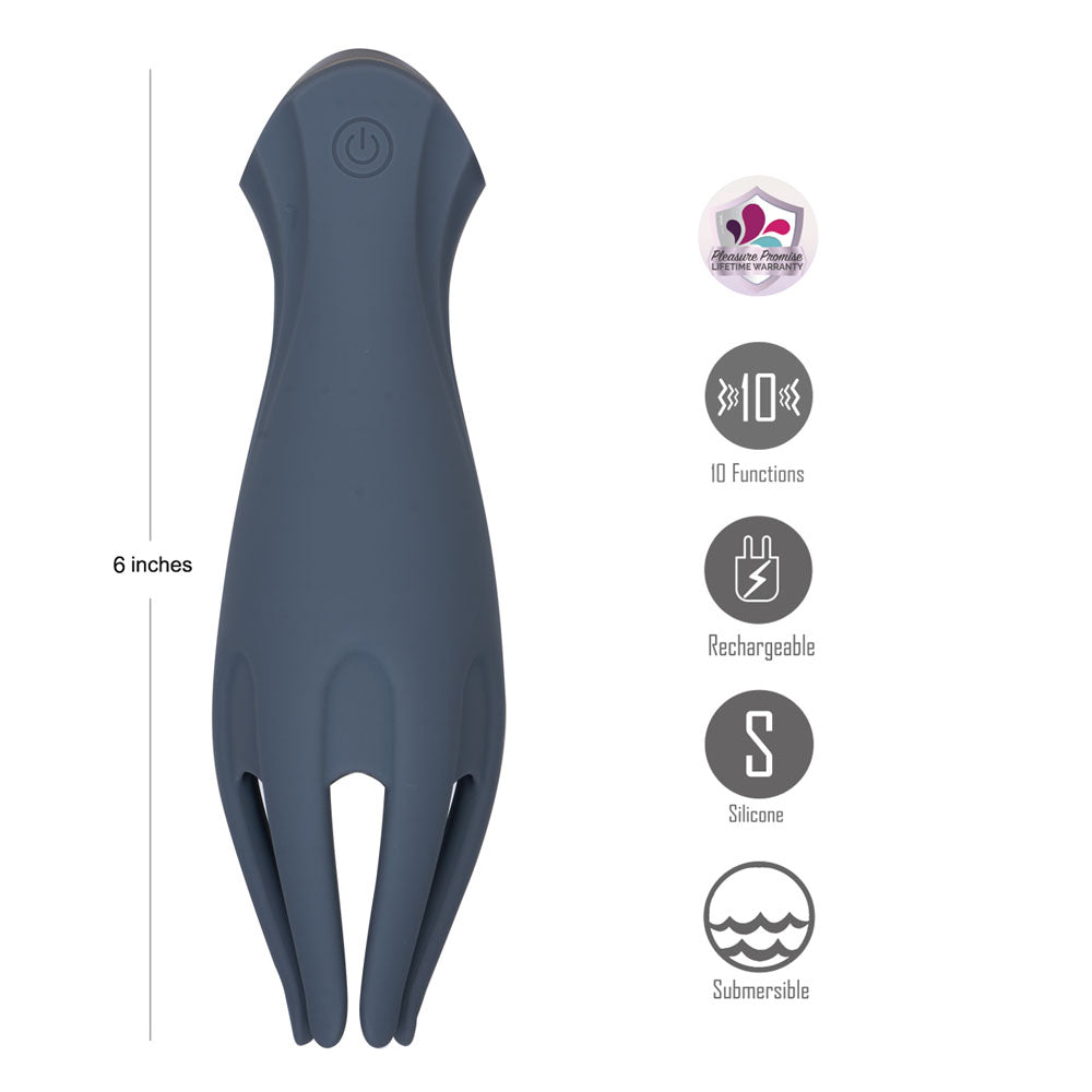 Maia LEO Grey Rechargeable Penis Head Tickler for Men