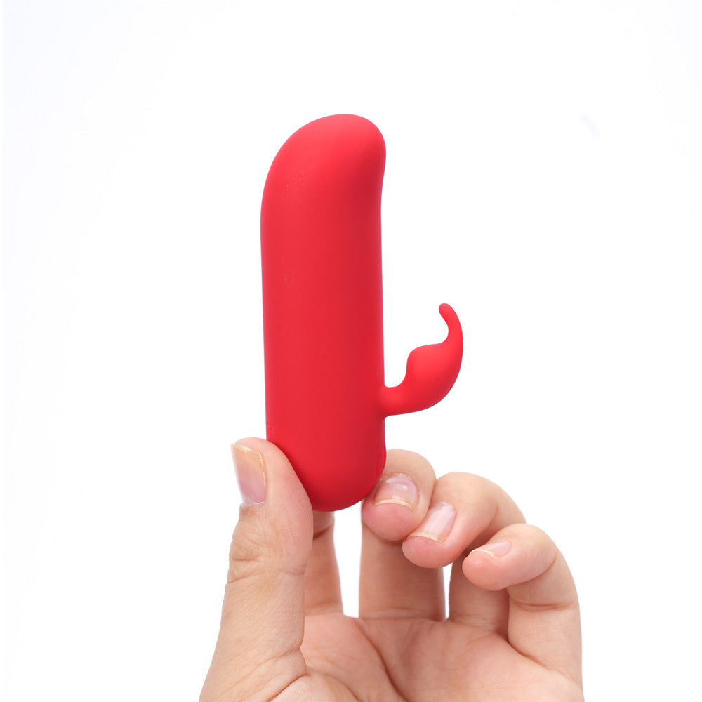 Maia Bullet – USB Rechargeable Mini Rabbit – Body-Safe Silicone – Red – 7.6 cm