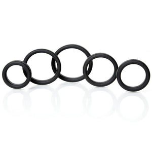 Boneyard black silicone cock ring kit 5 sizes – image 2