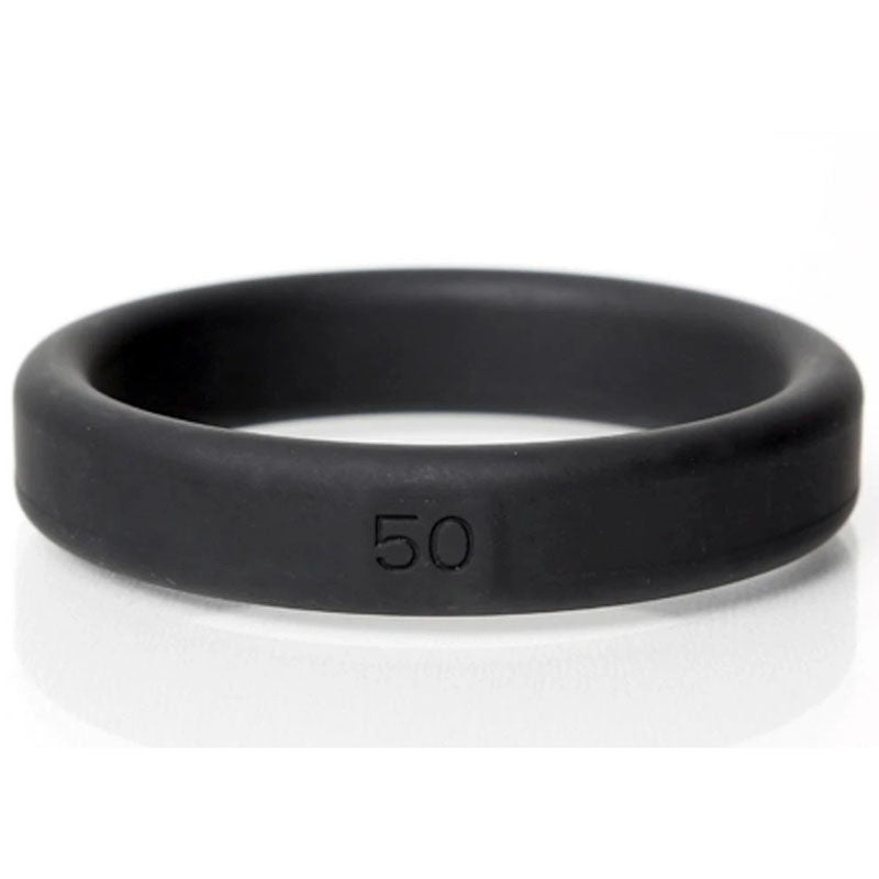 Boneyard Body-Safe Silicone Cock Ring - 50mm Black (Comfort Fit, Durable & Flexible)