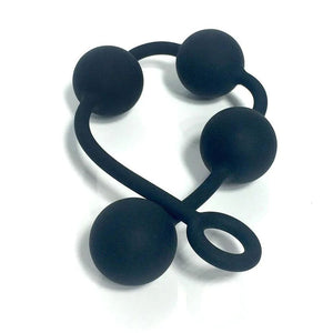 Boneyard Ass Ballz medium black silicone anal beads – image 4