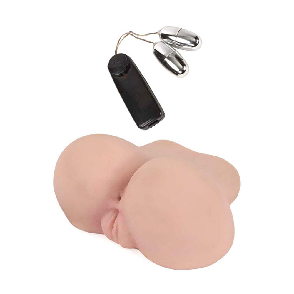 Adam & Eve Doggie Style Debbie - Body-Safe Vibrating Doggy Style Masturbator in Flesh (USB Rechargeable)