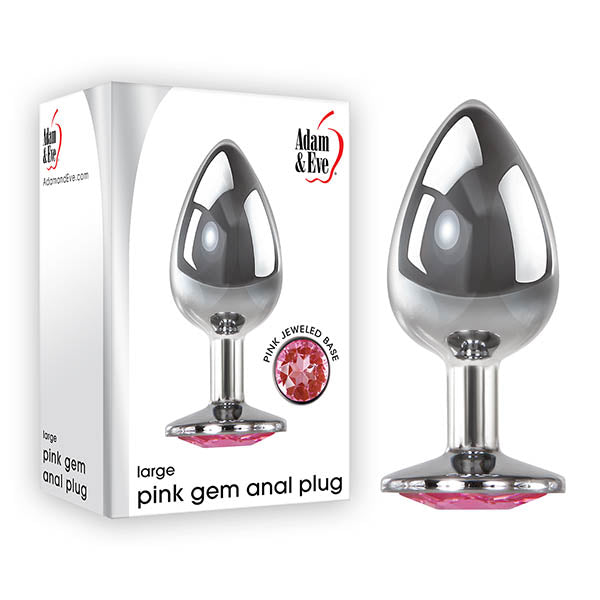 Adam & Eve Anal Plug – Large, Metal – Silver – 10 cm