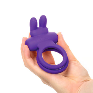 Adam & Eve Rockin' Rabbit purple vibrating cock ring – image 2